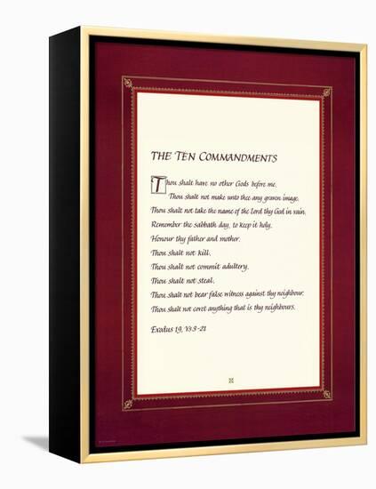 The Ten Commandments-null-Framed Stretched Canvas