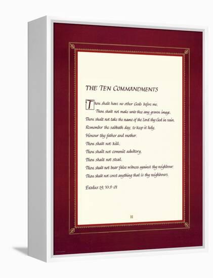 The Ten Commandments-null-Framed Stretched Canvas