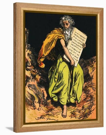 The Ten Commandments-English-Framed Premier Image Canvas