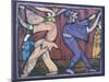 The Ten Paces (Commedia Dell'Arte)-Leslie Xuereb-Mounted Giclee Print