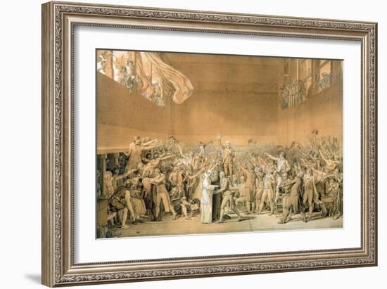 The Tennis Court Oath, 20th June 1789, 1791-Jacques Louis David-Framed Giclee Print