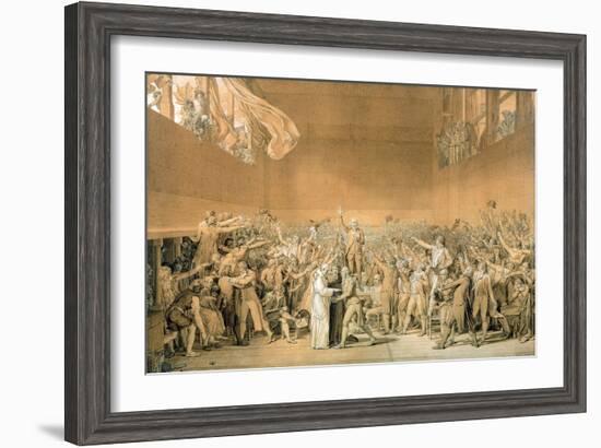 The Tennis Court Oath, 20th June 1789, 1791-Jacques Louis David-Framed Giclee Print