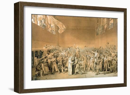 The Tennis Court Oath, 20th June 1789, 1791-Jacques Louis David-Framed Giclee Print