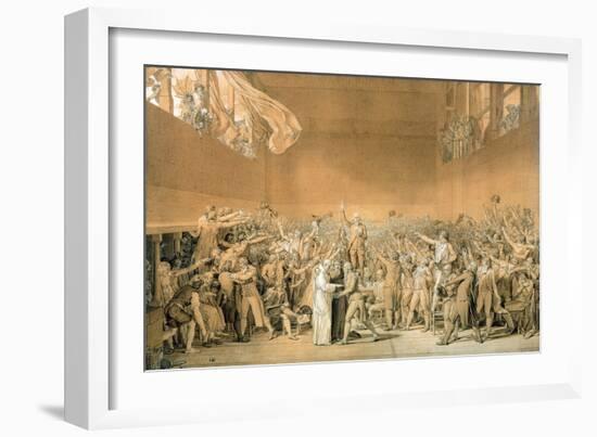 The Tennis Court Oath, 20th June 1789, 1791-Jacques Louis David-Framed Giclee Print