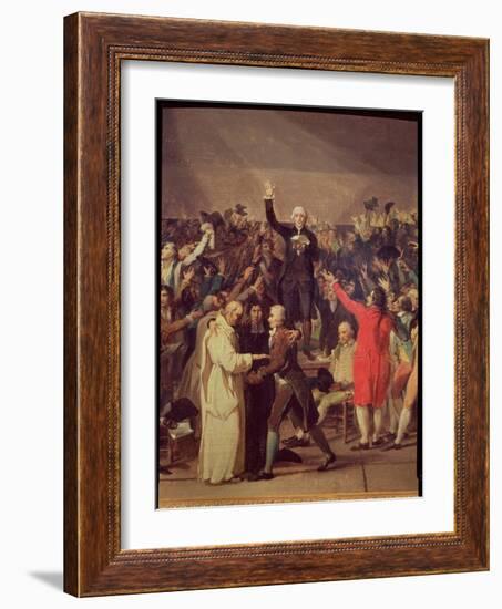 The Tennis Court Oath, 20th June 1789, Detail of the Group Surrounding Bailly, 1791-Jacques-Louis David-Framed Giclee Print