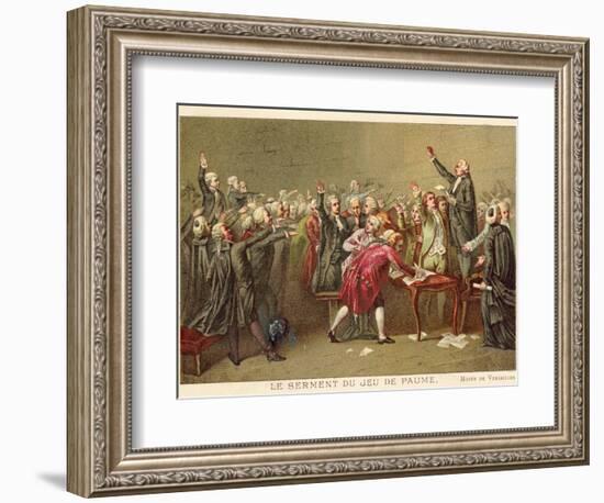 The Tennis Court Oath, French Revolution, 20 June 1789-Louis Charles Auguste Couder-Framed Giclee Print