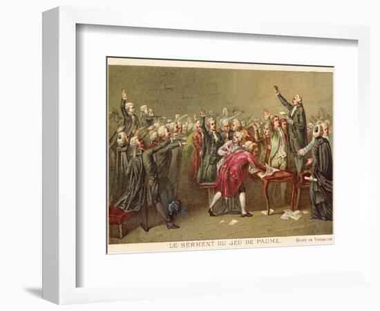 The Tennis Court Oath, French Revolution, 20 June 1789-Louis Charles Auguste Couder-Framed Giclee Print