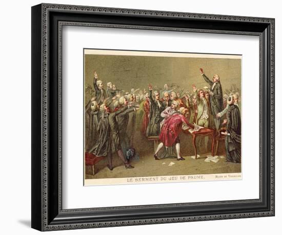 The Tennis Court Oath, French Revolution, 20 June 1789-Louis Charles Auguste Couder-Framed Giclee Print