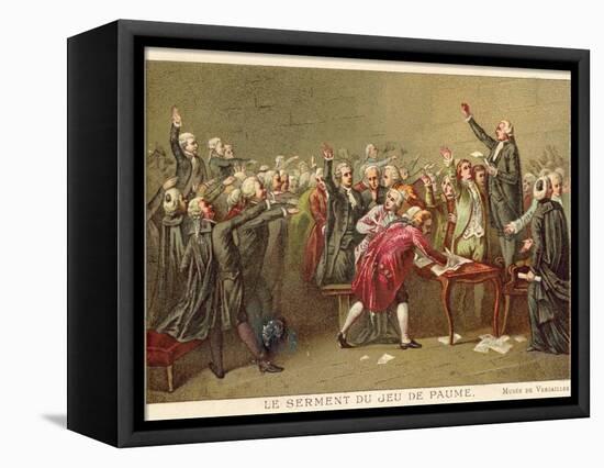 The Tennis Court Oath, French Revolution, 20 June 1789-Louis Charles Auguste Couder-Framed Premier Image Canvas