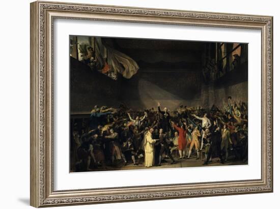 The Tennis Court Oath, June 20, 1789-Jacques Louis David-Framed Art Print