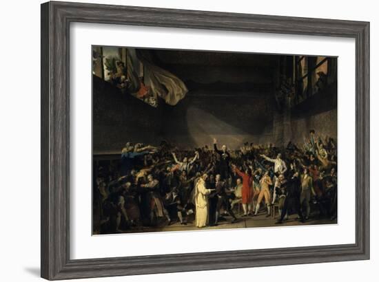 The Tennis Court Oath, June 20, 1789-Jacques Louis David-Framed Art Print