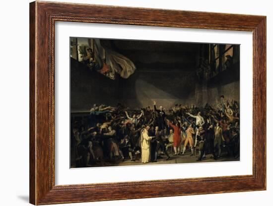 The Tennis Court Oath, June 20, 1789-Jacques Louis David-Framed Art Print