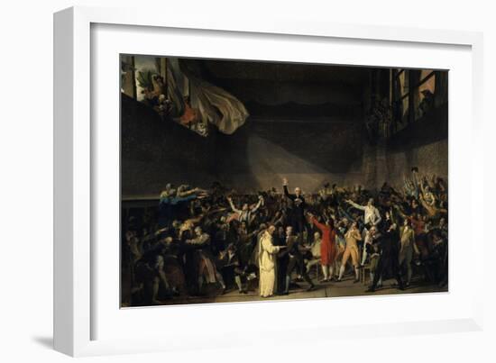 The Tennis Court Oath, June 20, 1789-Jacques Louis David-Framed Art Print