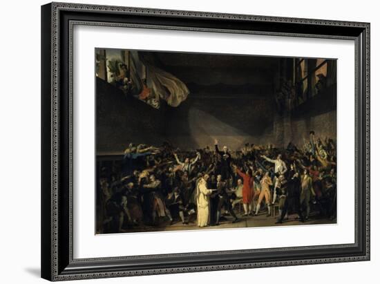 The Tennis Court Oath, June 20, 1789-Jacques Louis David-Framed Art Print