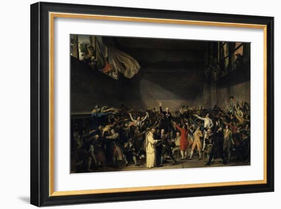 The Tennis Court Oath, June 20, 1789-Jacques Louis David-Framed Art Print