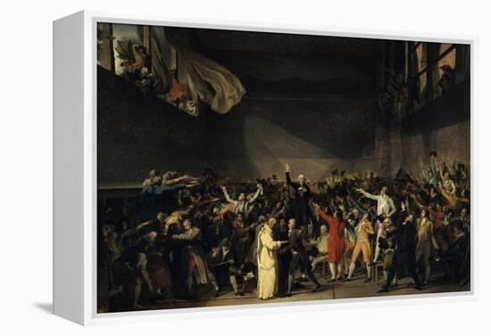 The Tennis Court Oath, June 20, 1789-Jacques Louis David-Framed Stretched Canvas