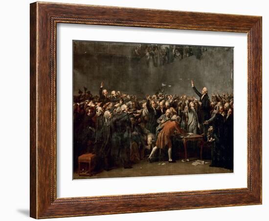 The Tennis Court Oath on 20 June 1789-Auguste Couder-Framed Giclee Print
