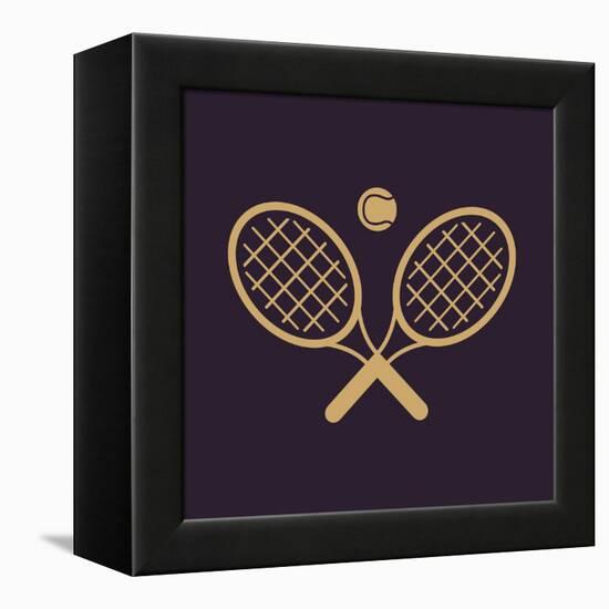 The Tennis Icon. Game Symbol. Flat-Vladislav Markin-Framed Stretched Canvas