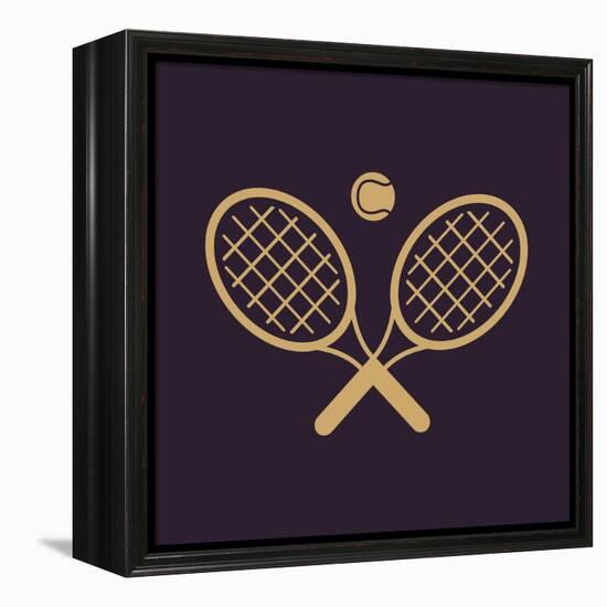 The Tennis Icon. Game Symbol. Flat-Vladislav Markin-Framed Stretched Canvas