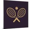 The Tennis Icon. Game Symbol. Flat-Vladislav Markin-Mounted Art Print