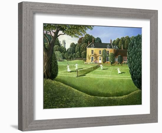 The Tennis Match, 1980-Liz Wright-Framed Giclee Print