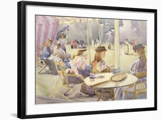 The Tennis Party-Tom Simpson-Framed Premium Giclee Print