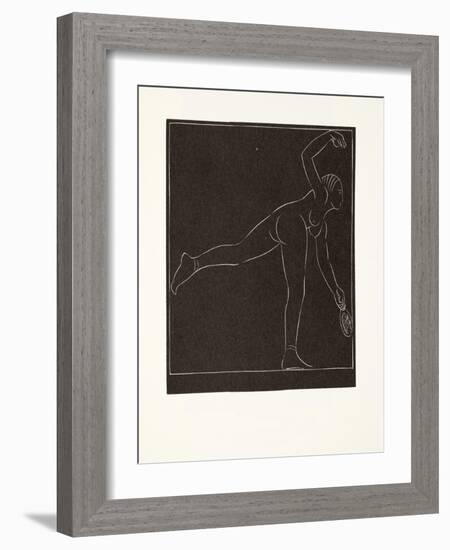 The Tennis Player, 1923-Eric Gill-Framed Giclee Print