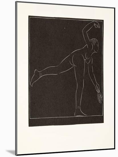 The Tennis Player, 1923-Eric Gill-Mounted Giclee Print