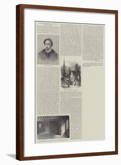 The Tercentenary of Michel De Montaigne-null-Framed Giclee Print