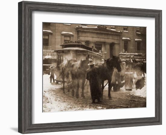 The Terminal, New York City, 1893-Alfred Stieglitz-Framed Art Print