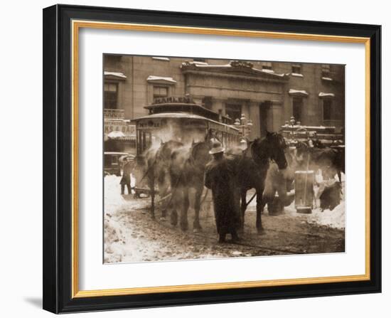 The Terminal, New York City, 1893-Alfred Stieglitz-Framed Art Print