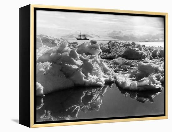 The 'Terra Nova' in Mcmurdo Sound, Antartica, 1911-Herbert Ponting-Framed Premier Image Canvas