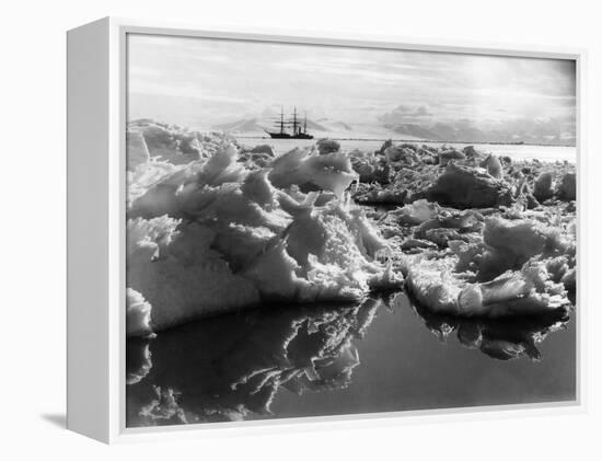 The 'Terra Nova' in Mcmurdo Sound, Antartica, 1911-Herbert Ponting-Framed Premier Image Canvas