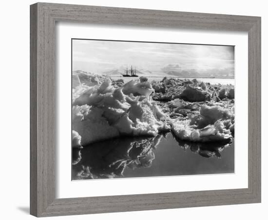 The 'Terra Nova' in Mcmurdo Sound, Antartica, 1911-Herbert Ponting-Framed Photographic Print