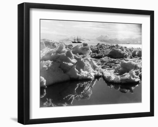 The 'Terra Nova' in Mcmurdo Sound, Antartica, 1911-Herbert Ponting-Framed Photographic Print