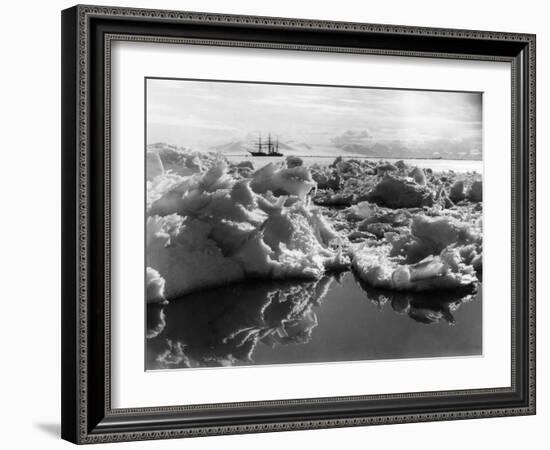 The 'Terra Nova' in Mcmurdo Sound, Antartica, 1911-Herbert Ponting-Framed Photographic Print