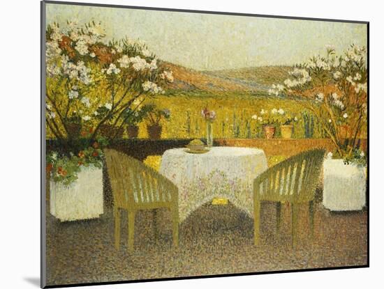 The Terrace at Marquayrol, Le Terrasse de Marquayrol, 1920-Henri Martin-Mounted Giclee Print