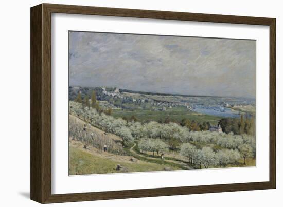 The Terrace at Saint-Germain, Spring, 1875 (Oil on Canvas)-Alfred Sisley-Framed Giclee Print