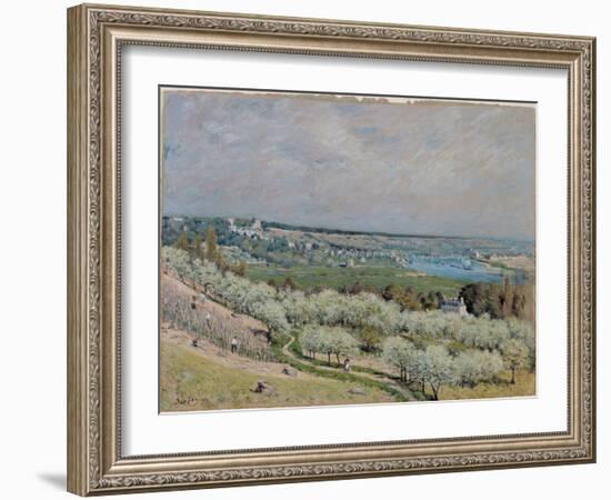 The Terrace at Saint-Germain, Spring, 1875-Alfred Sisley-Framed Giclee Print