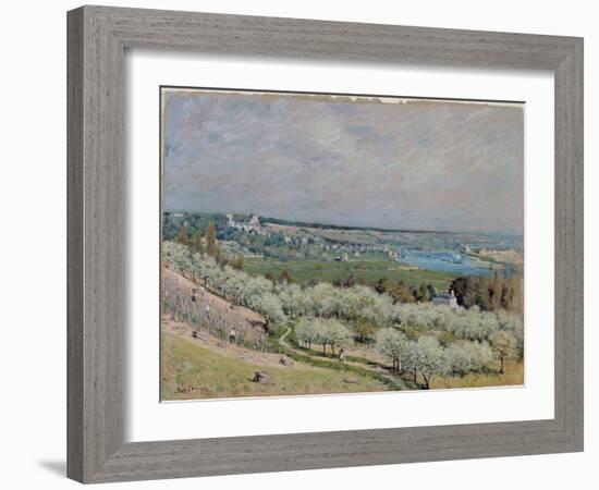 The Terrace at Saint-Germain, Spring, 1875-Alfred Sisley-Framed Giclee Print