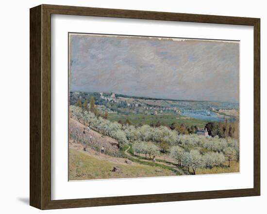 The Terrace at Saint-Germain, Spring, 1875-Alfred Sisley-Framed Giclee Print