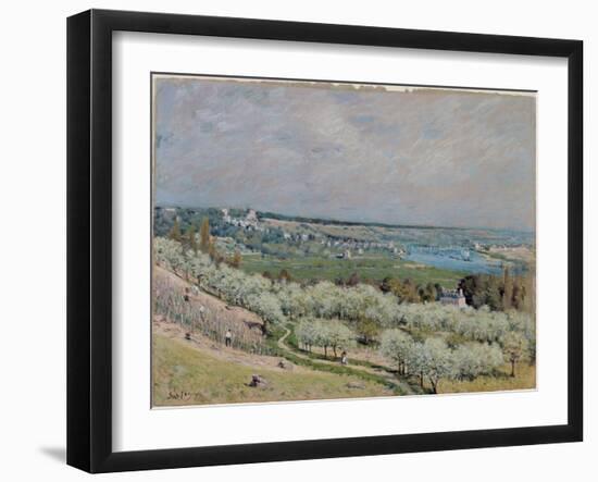 The Terrace at Saint-Germain, Spring, 1875-Alfred Sisley-Framed Giclee Print