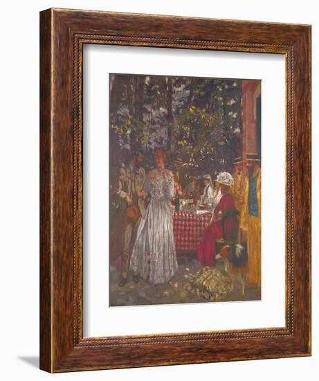 The Terrace at Vasouy, the Lunch, 1901-Édouard Vuillard-Framed Giclee Print