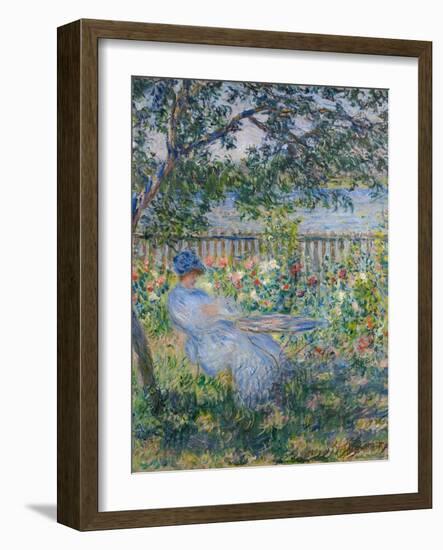 The Terrace at Vétheuil-Claude Monet-Framed Giclee Print