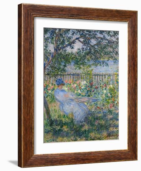 The Terrace at Vétheuil-Claude Monet-Framed Giclee Print
