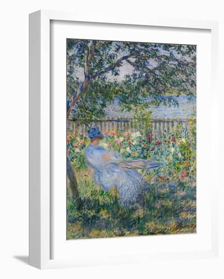 The Terrace at Vétheuil-Claude Monet-Framed Giclee Print