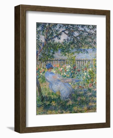 The Terrace at Vétheuil-Claude Monet-Framed Giclee Print