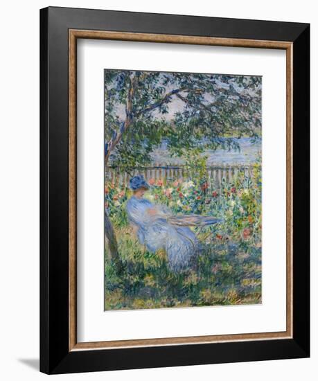 The Terrace at Vétheuil-Claude Monet-Framed Giclee Print