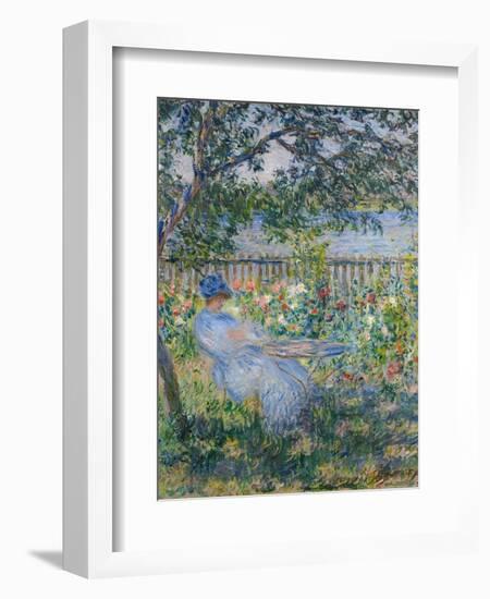 The Terrace at Vétheuil-Claude Monet-Framed Giclee Print