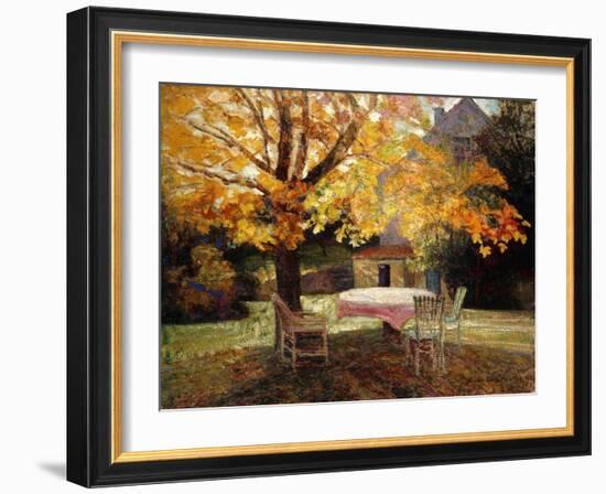 The Terrace, Autumn; La Terrasse, Automne-Victor Charreton-Framed Giclee Print